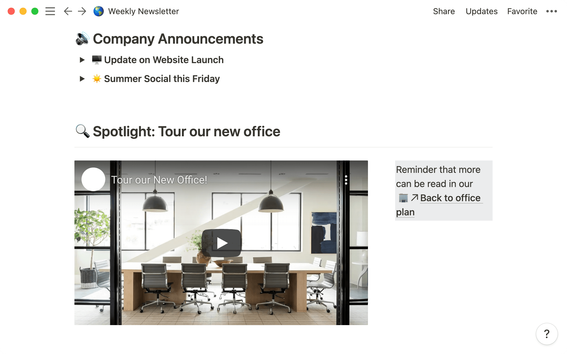 Add media to your communications to draw the reader's attention to important updates.