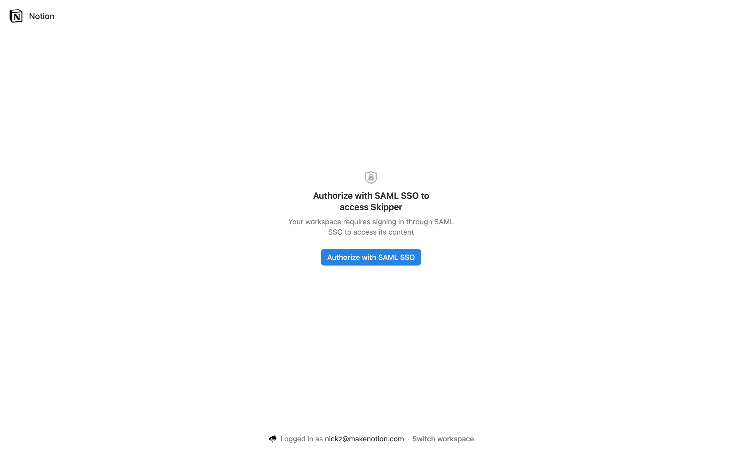 hc: authorization screen for workspace saml