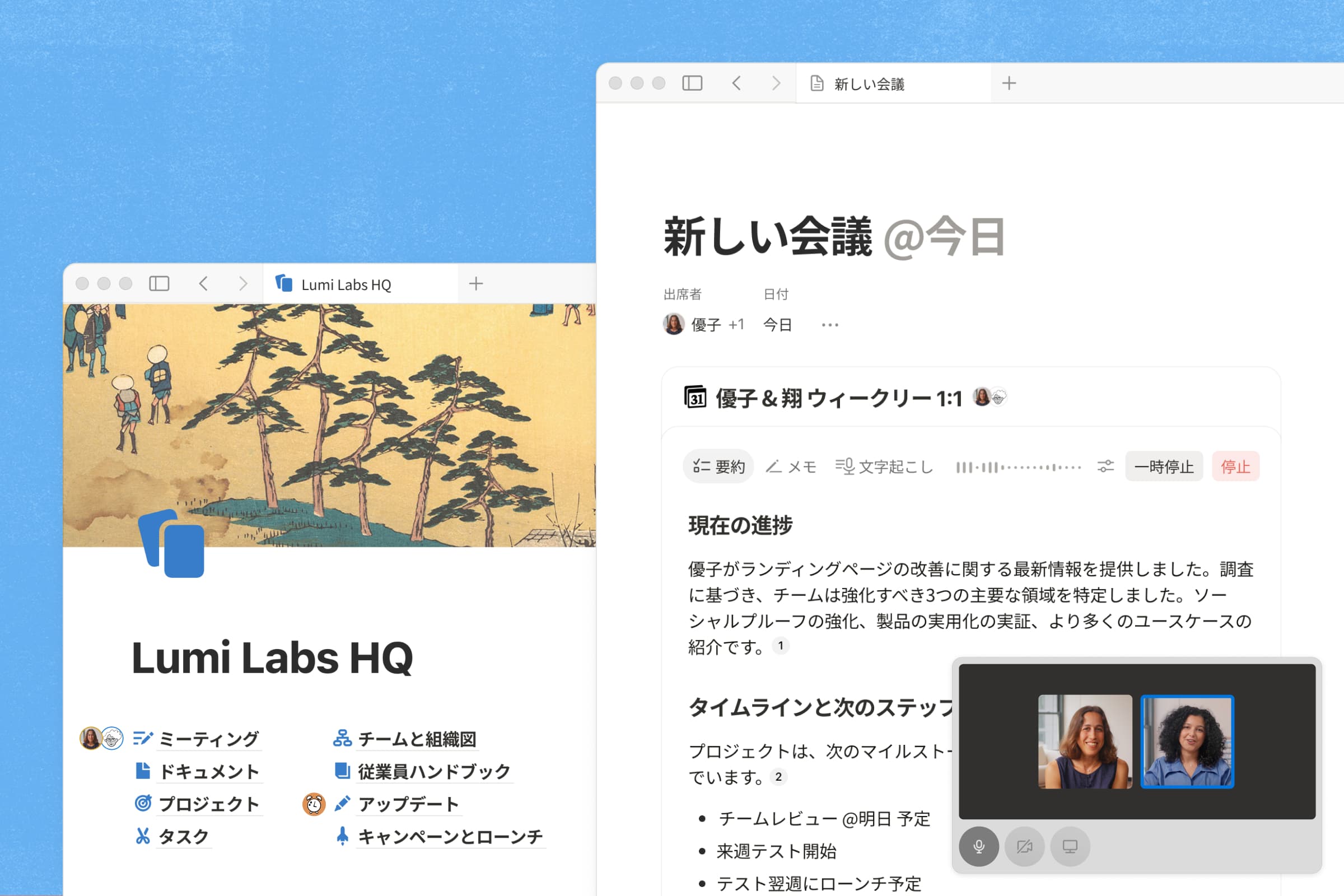 キャプチャのセクション画像