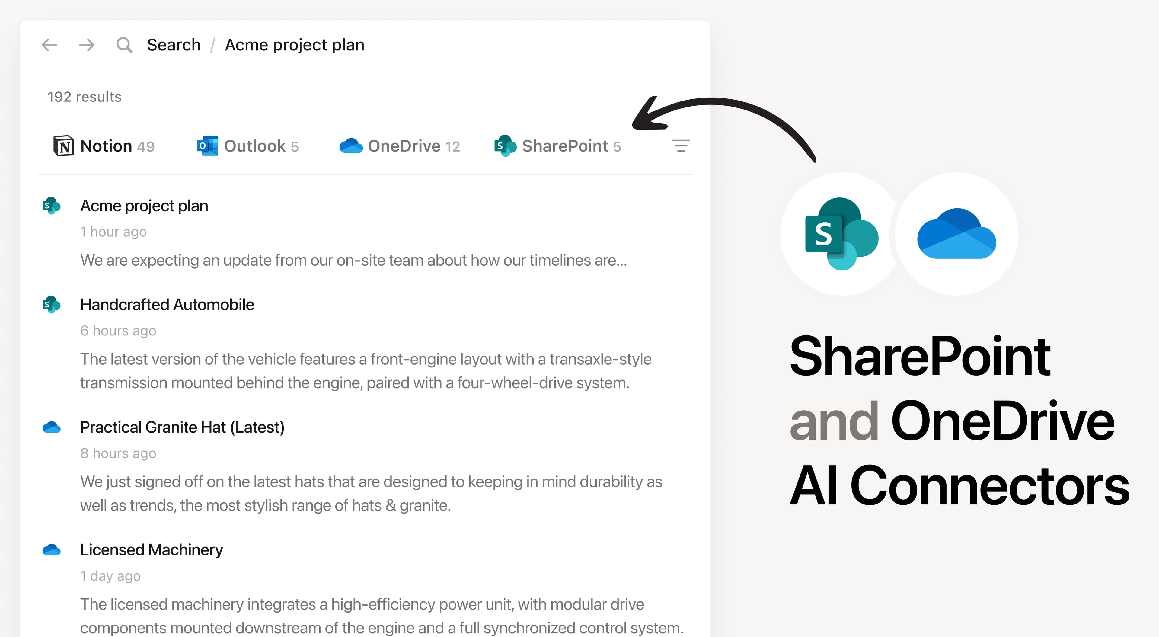 Search files in SharePoint and OneDrive from Notion