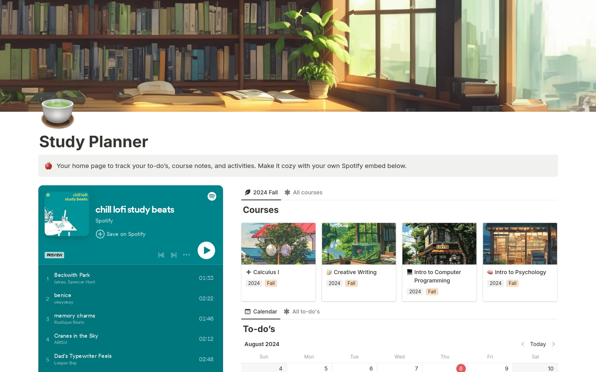 Complementa tu planificador con ritmos relajantes para concentrarte mejor