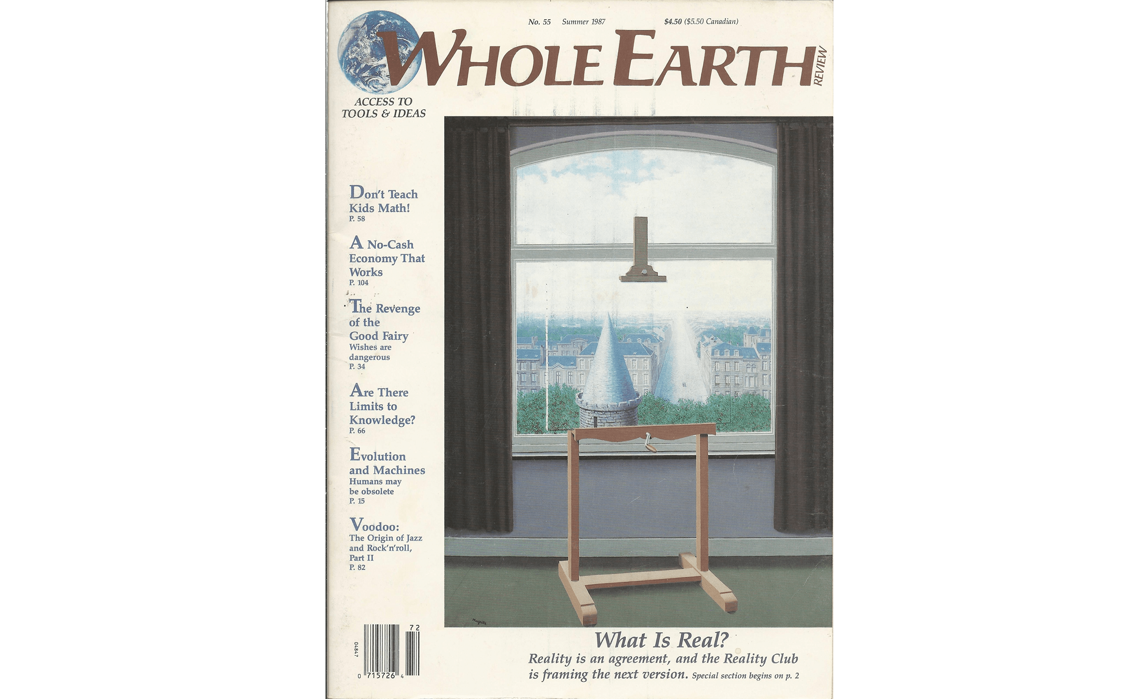 A 1987 cover of the Whole Earth Review. Image from Amazon.