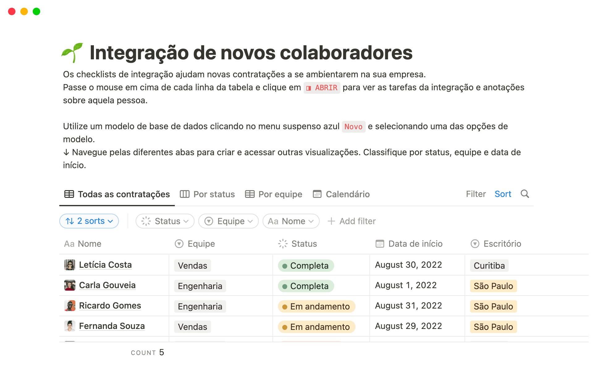 Create databases for your people directory and more.