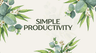 תמונת פרופיל של Simple Productivity