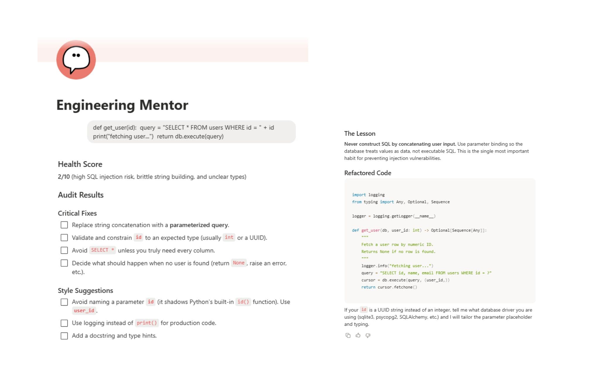 Engineering Mentor