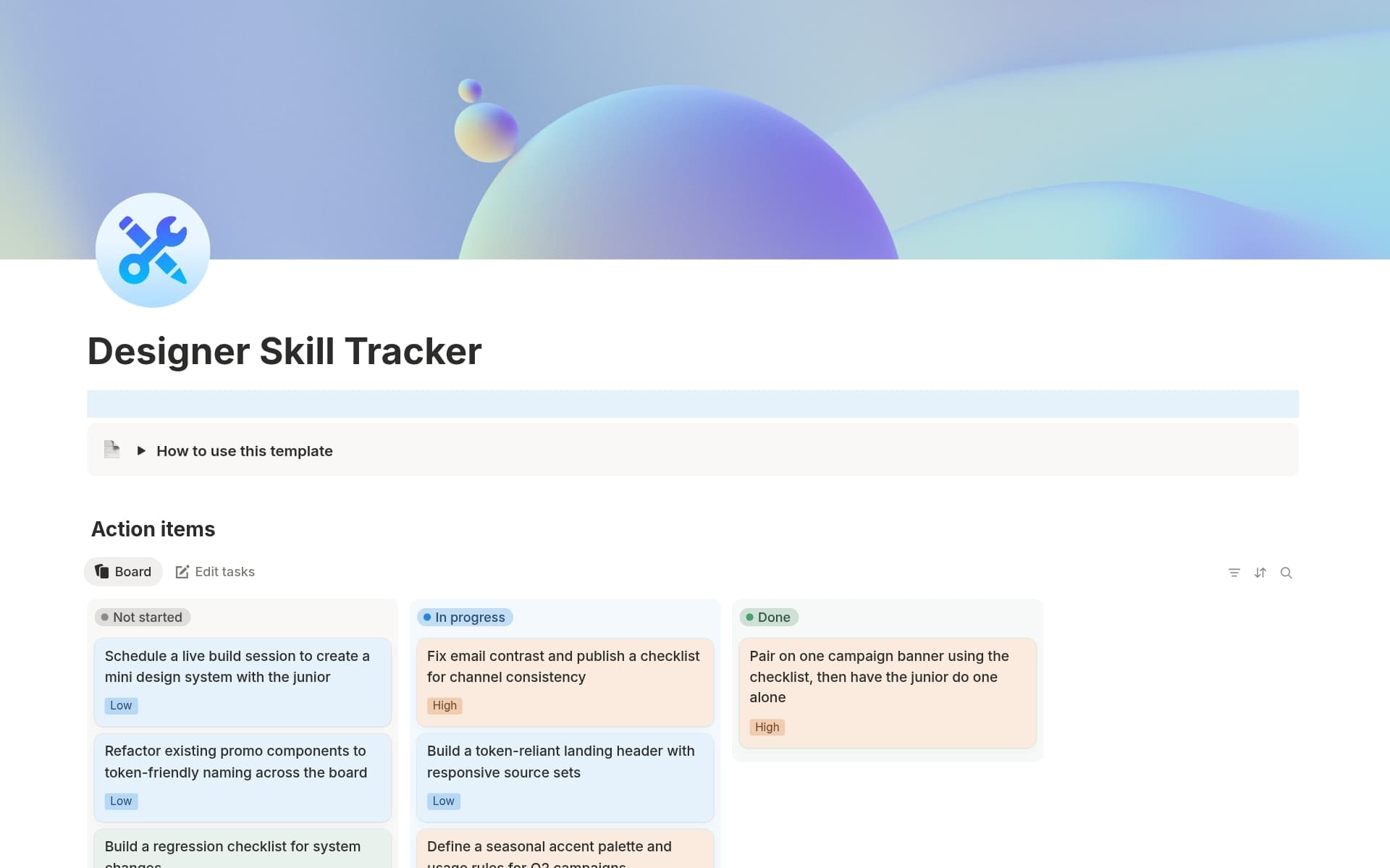 Screenshot of Systems to build your best self collection by Notion