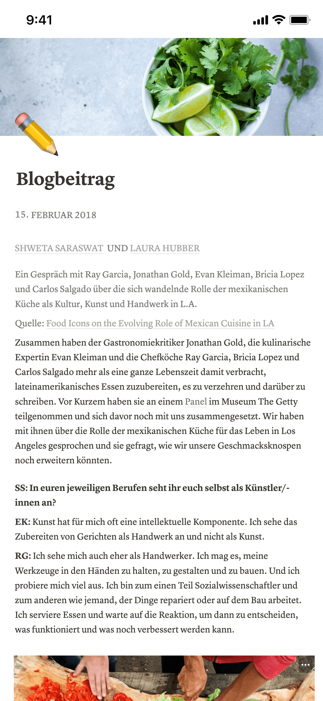 Screenshot der mobilen Notion-App